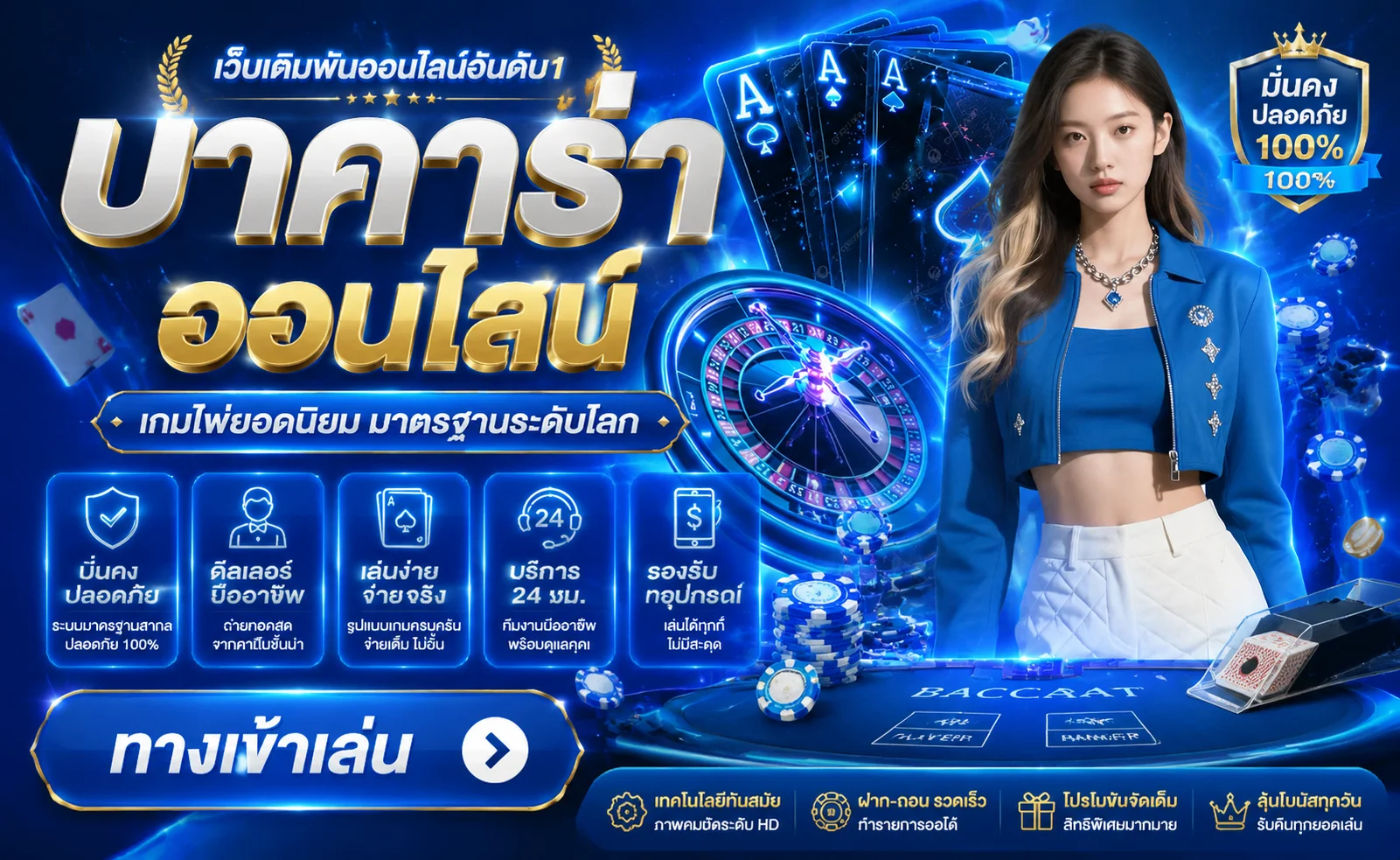 คาสิโนสด MAYABET บาคาร่า รูเล็ต เสือมังกร ดีลเลอร์ตัวจริง 24 ชั่วโมง